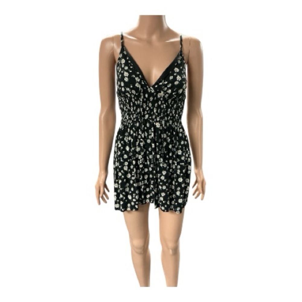 Ultra Flirt - EC - Black and White Floral Romper